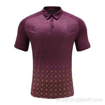 Homens Dry Fit Rugby Wear camisa polo xadrez
